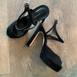 37 euro, 7 us❤️ super sexy black leather high heels sandals